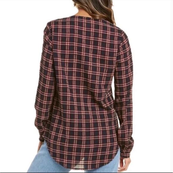 VERONICA BEARD Peggy Plaid Blouse - Picture 2 of 2